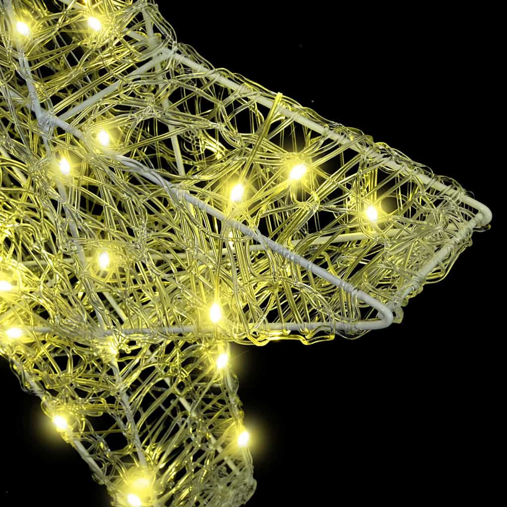 3D žvaigždė 50 LED Šilta balta 55 x 53.5 x 10 cm Akrilas