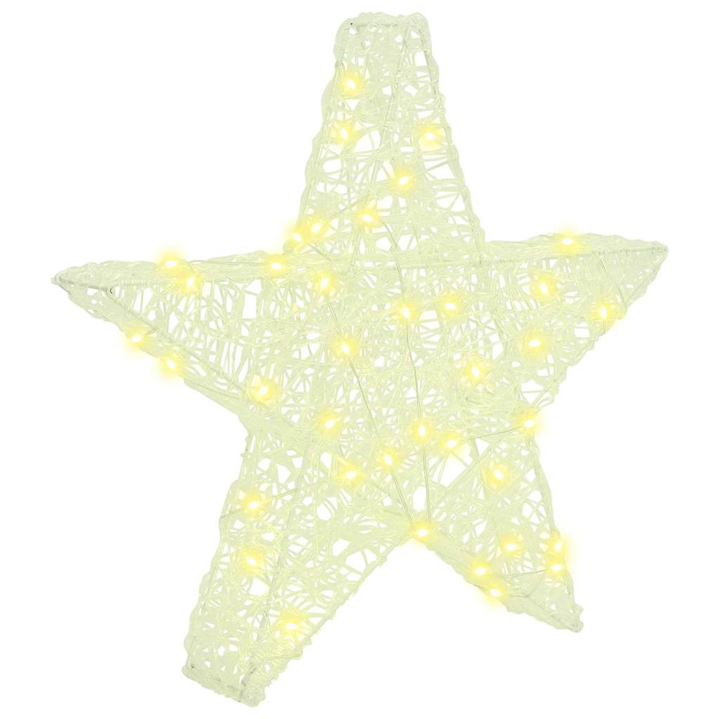 3D žvaigždė 50 LED Šilta balta 55 x 53.5 x 10 cm Akrilas