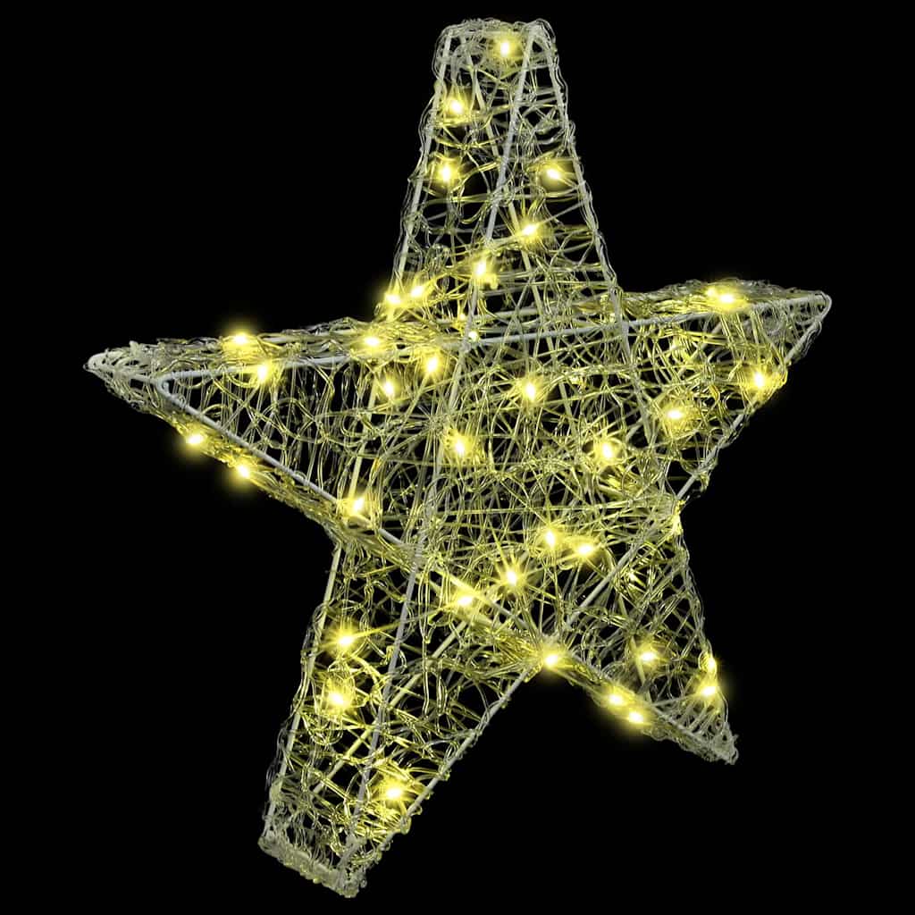3D žvaigždė 50 LED Šilta balta 55 x 53.5 x 10 cm Akrilas