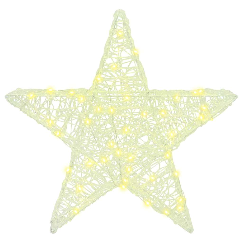 3D žvaigždė 50 LED Šilta balta 55 x 53.5 x 10 cm Akrilas