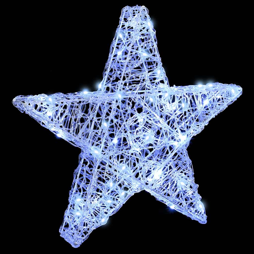 3D zvaigzne ar 50 LED auksti balta 55 x 53.5 x 10 cm Akrils