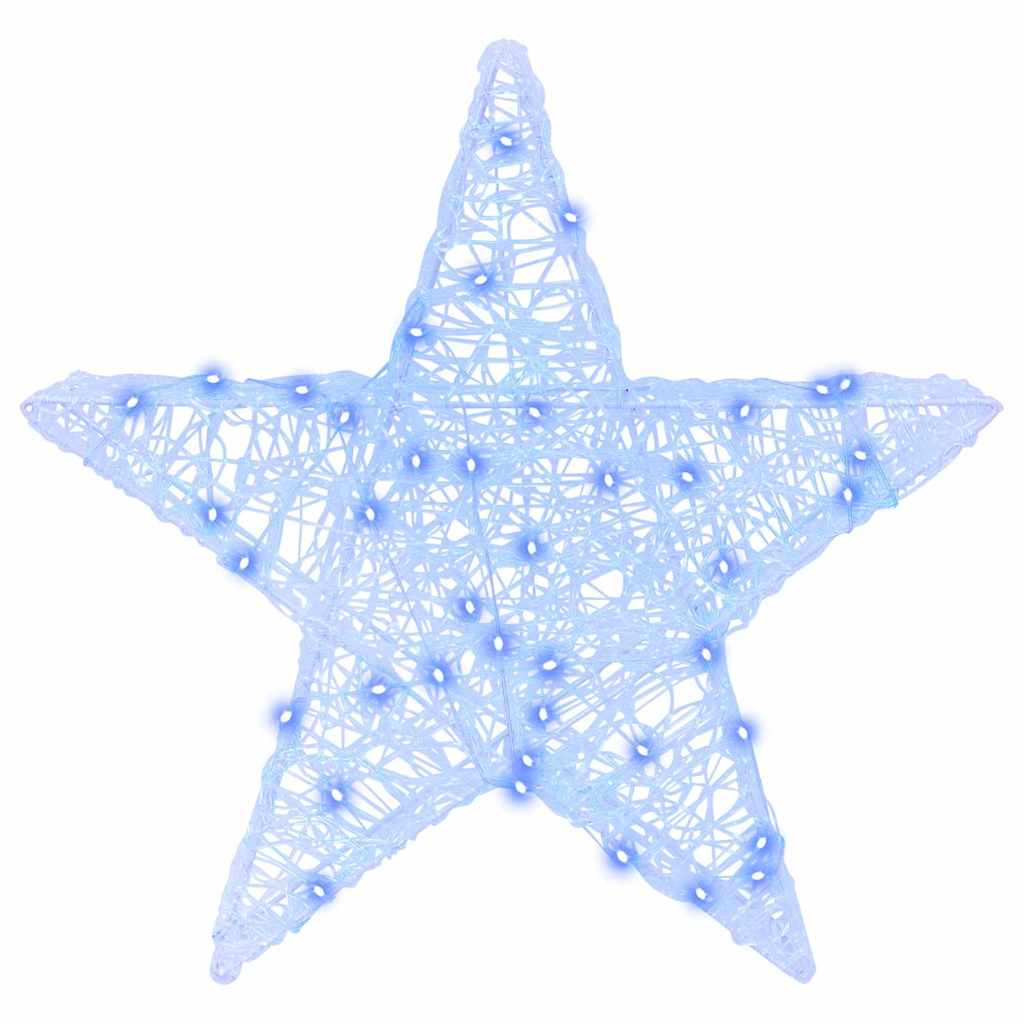 3D žvaigždė su 50 LED Mėlyna 55 x 53.5 x 10 cm Akrilas