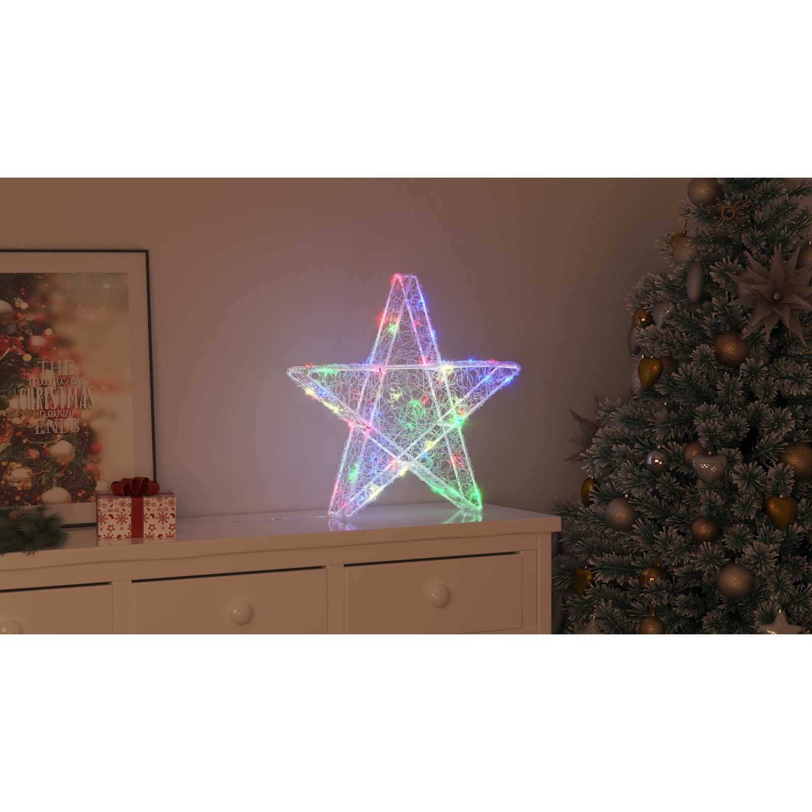 3D žvaigždė su 50 LED Įvairiaspalvis 55 x 53.5 x 10 cm Akrilas