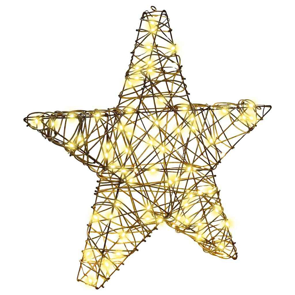 3D žvaigždė su 50 LED Šilta balta 55 x 52.5 x 9 cm Ratanas
