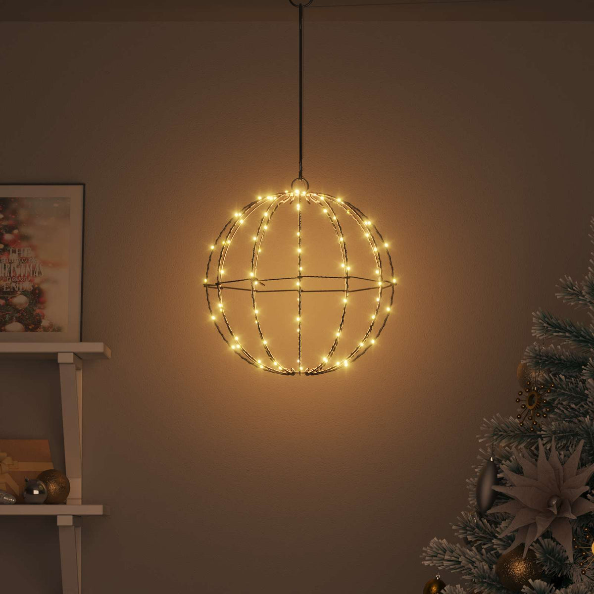 Dovana Šilta balta 30 x 30 x 32 cm Metalas 96 LED