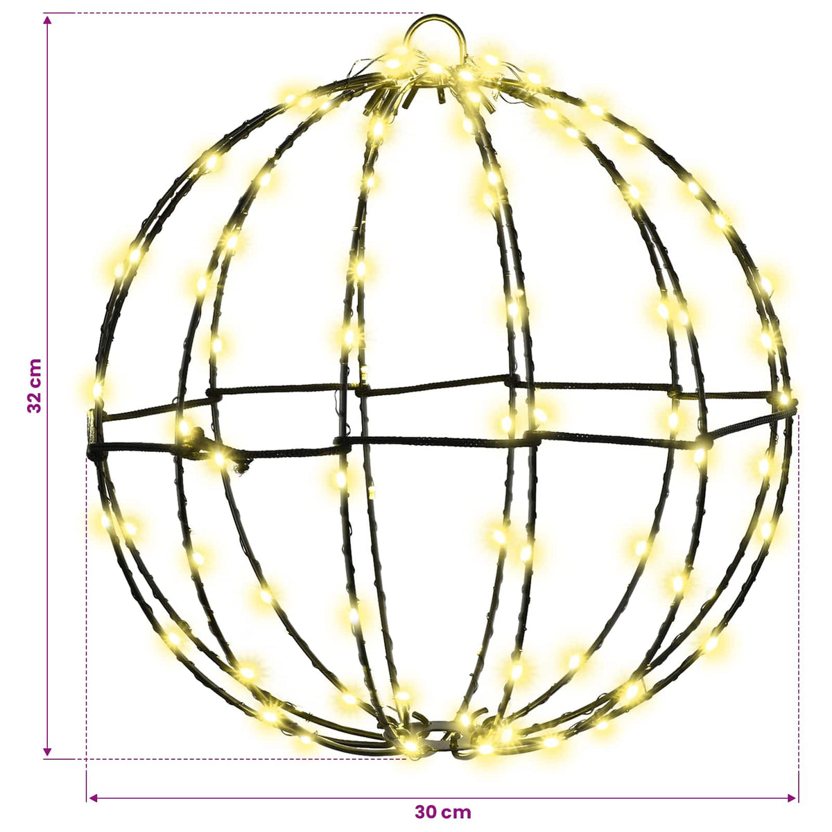 Dovana Šilta balta 30 x 30 x 32 cm Metalas 96 LED