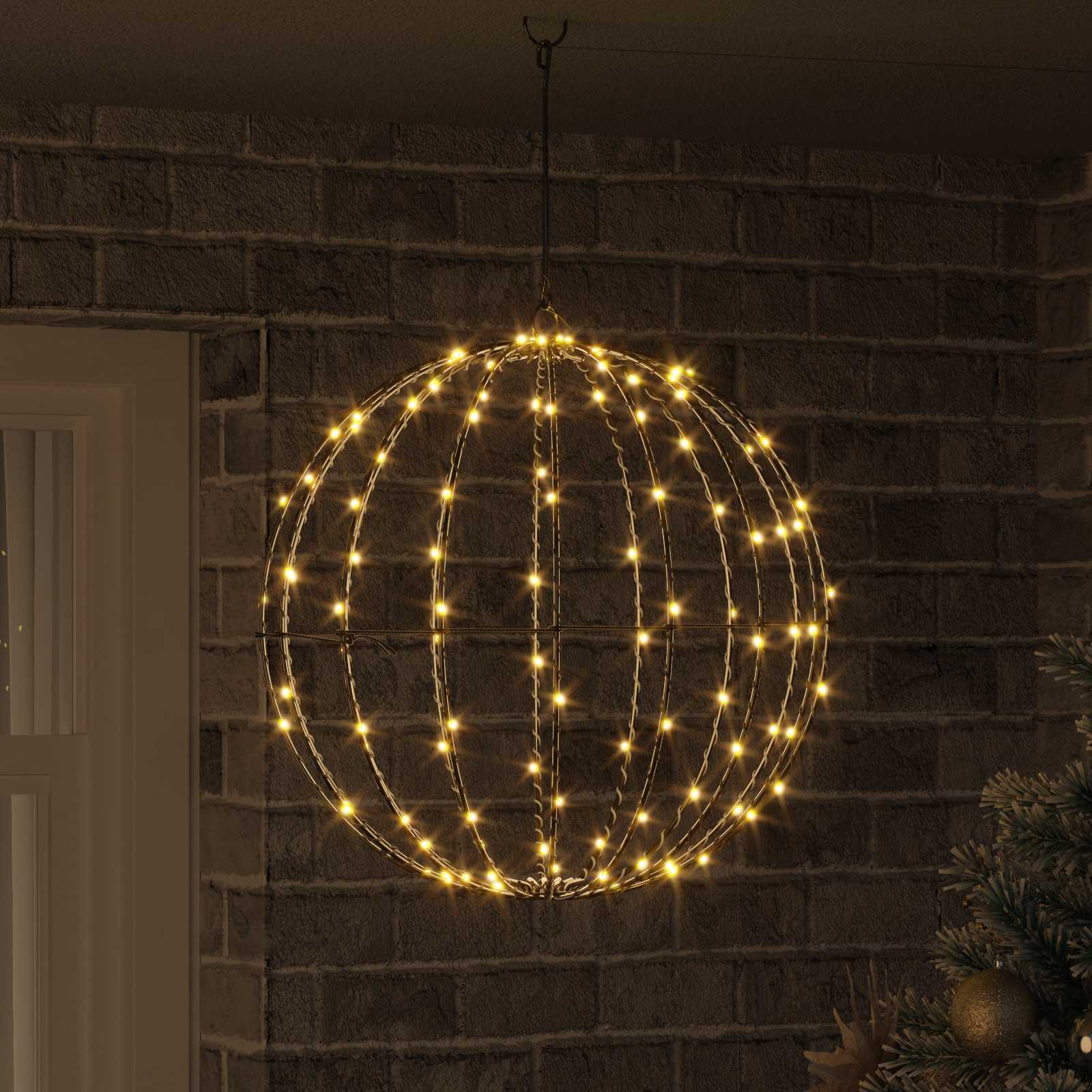 Gift with 160 LED Warm white 50.5 x 50.5 x 52 cm metal
