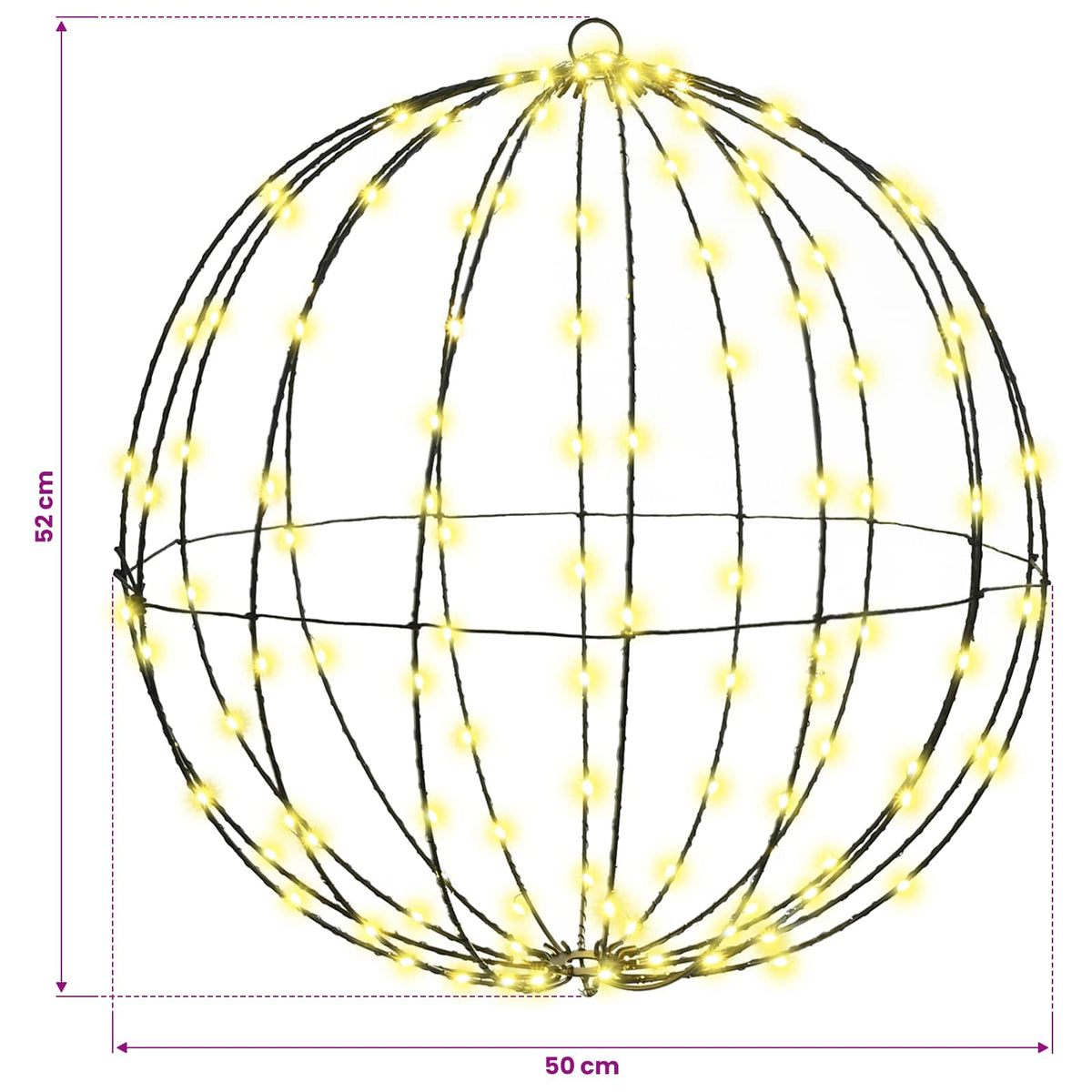 Dovana Šilta balta 50 x 50 x 52 cm Metalas 160 LED