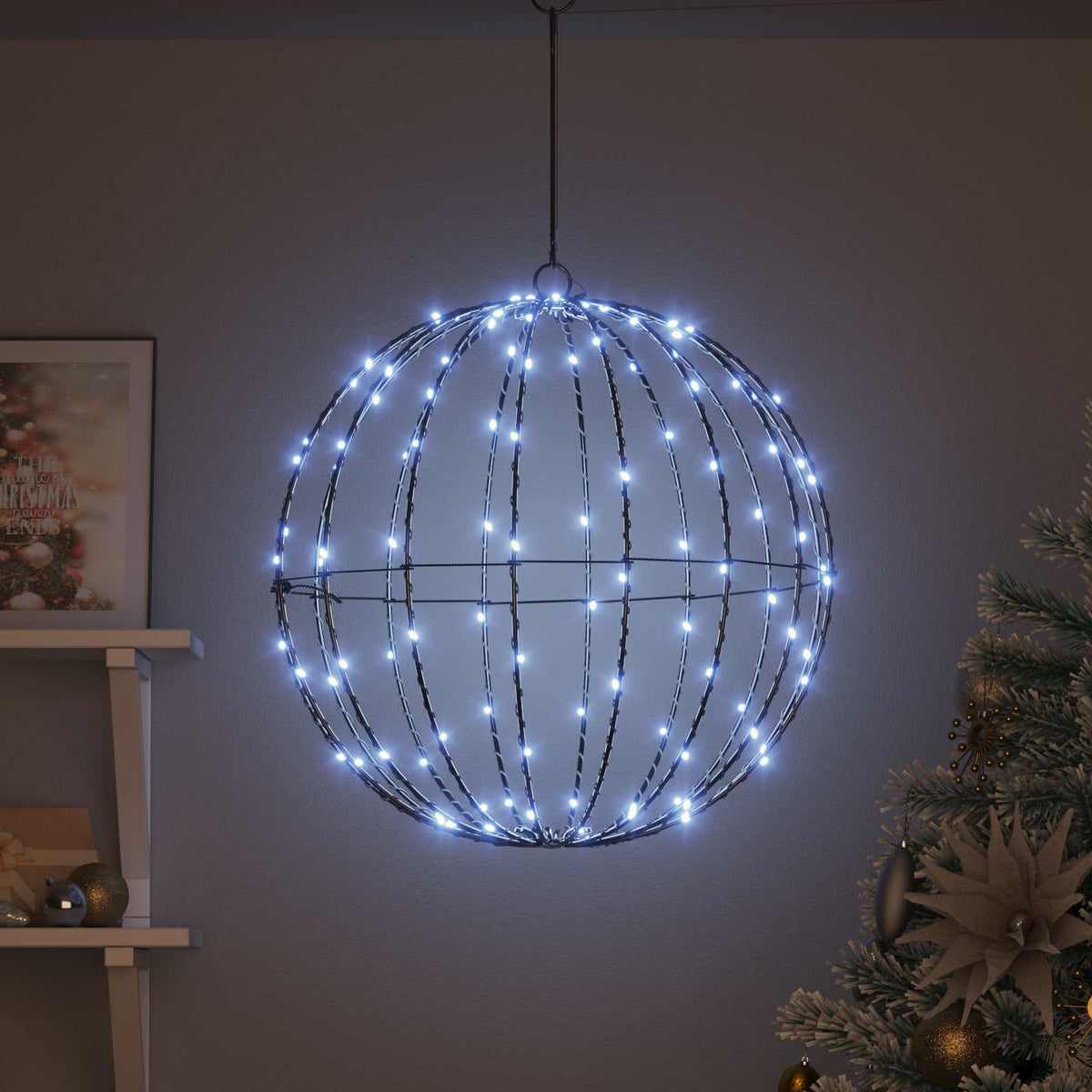Dovana Šalta balta 50 x 50 x 52 cm Metalas 160 LED