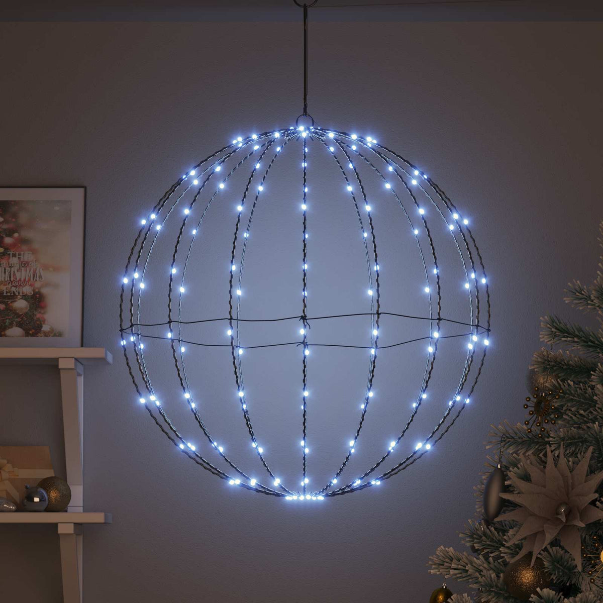 Dovana Šalta balta 60 x 60 x 62 cm Metalas 192 LED