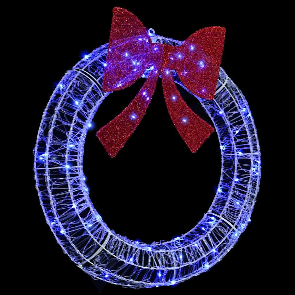 Vītne ar 80 LED zilā krāsā, 90 cm, akrils