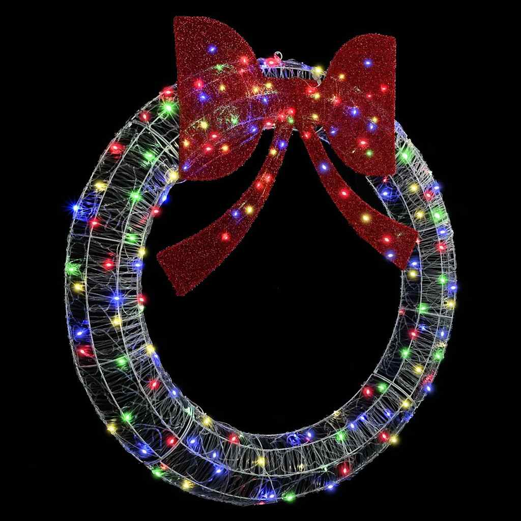 Vainags ar 150 LED daudzkrāsains 120 cm akrils