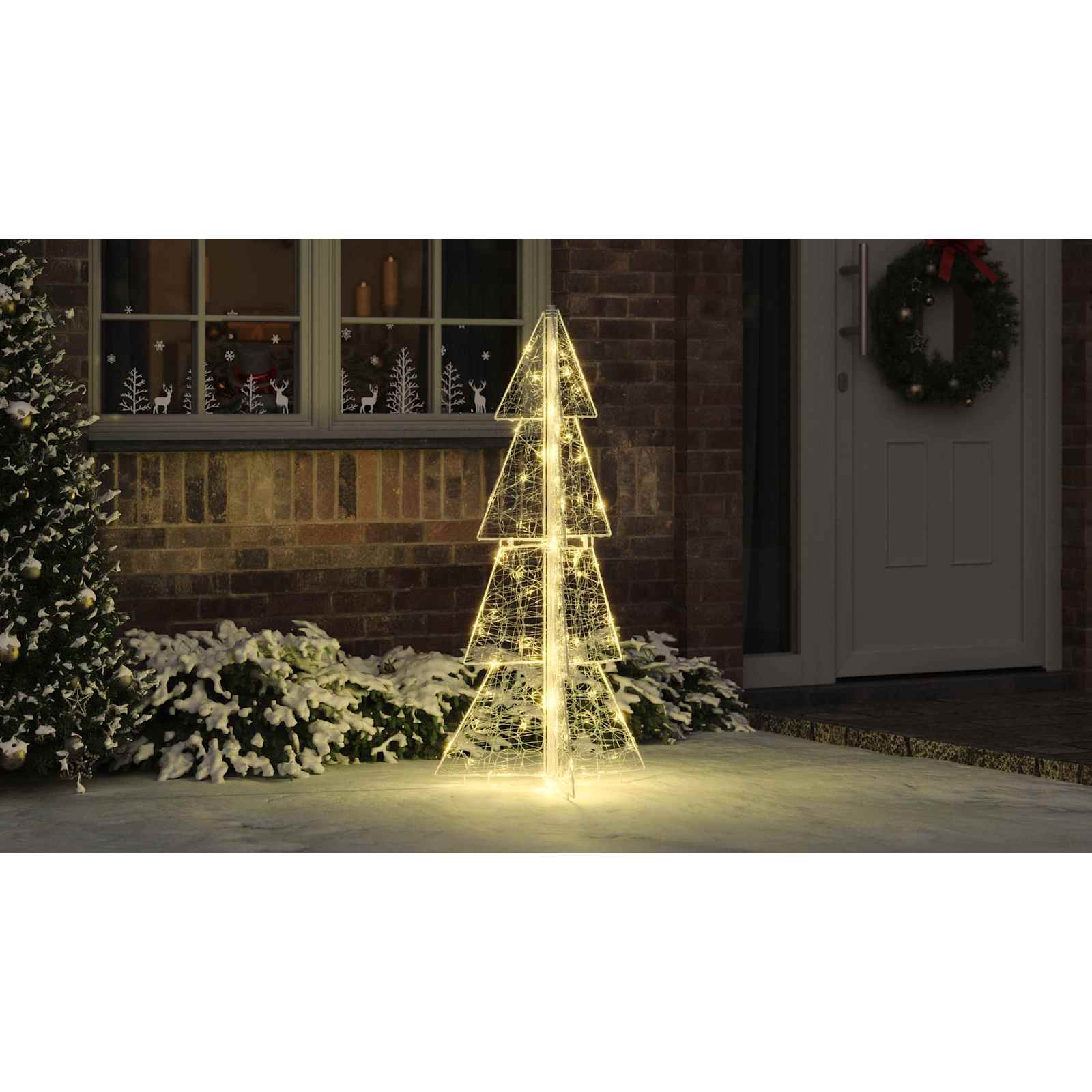 Kalėdų eglutė su 100 LED Šilta balta 120 cm Akrilas