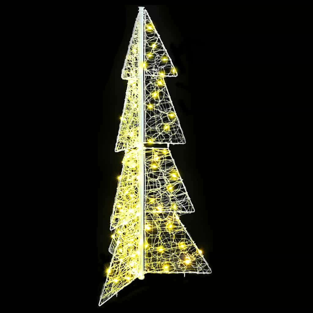 Kalėdų eglutė su 100 LED Šilta balta 120 cm Akrilas