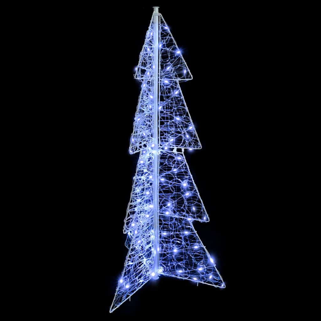 Kalėdų eglutė su 100 LED Šaltai balta 120 cm Akrilas