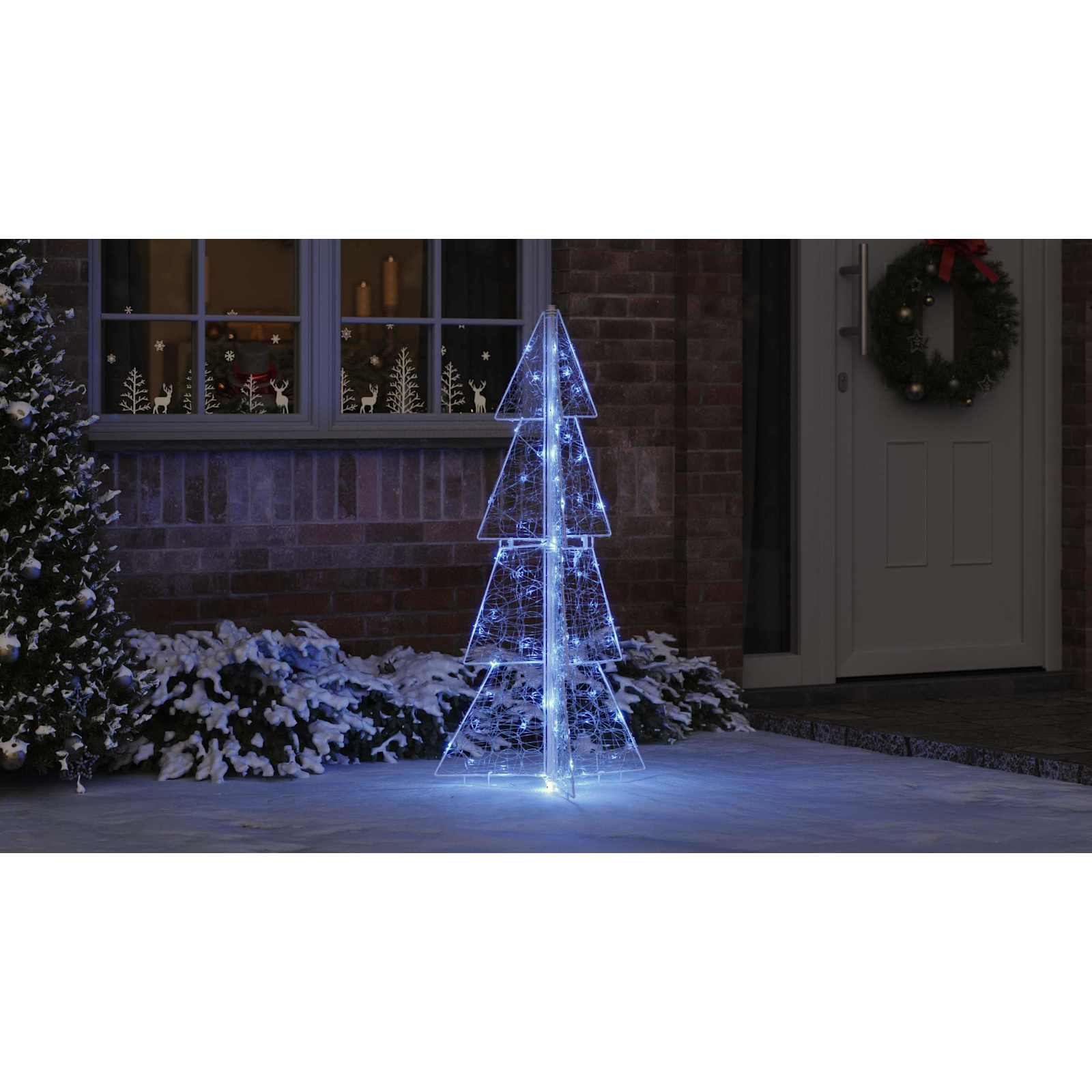 Christmas Tree with 100 LED Blue 120 cm Acrylic