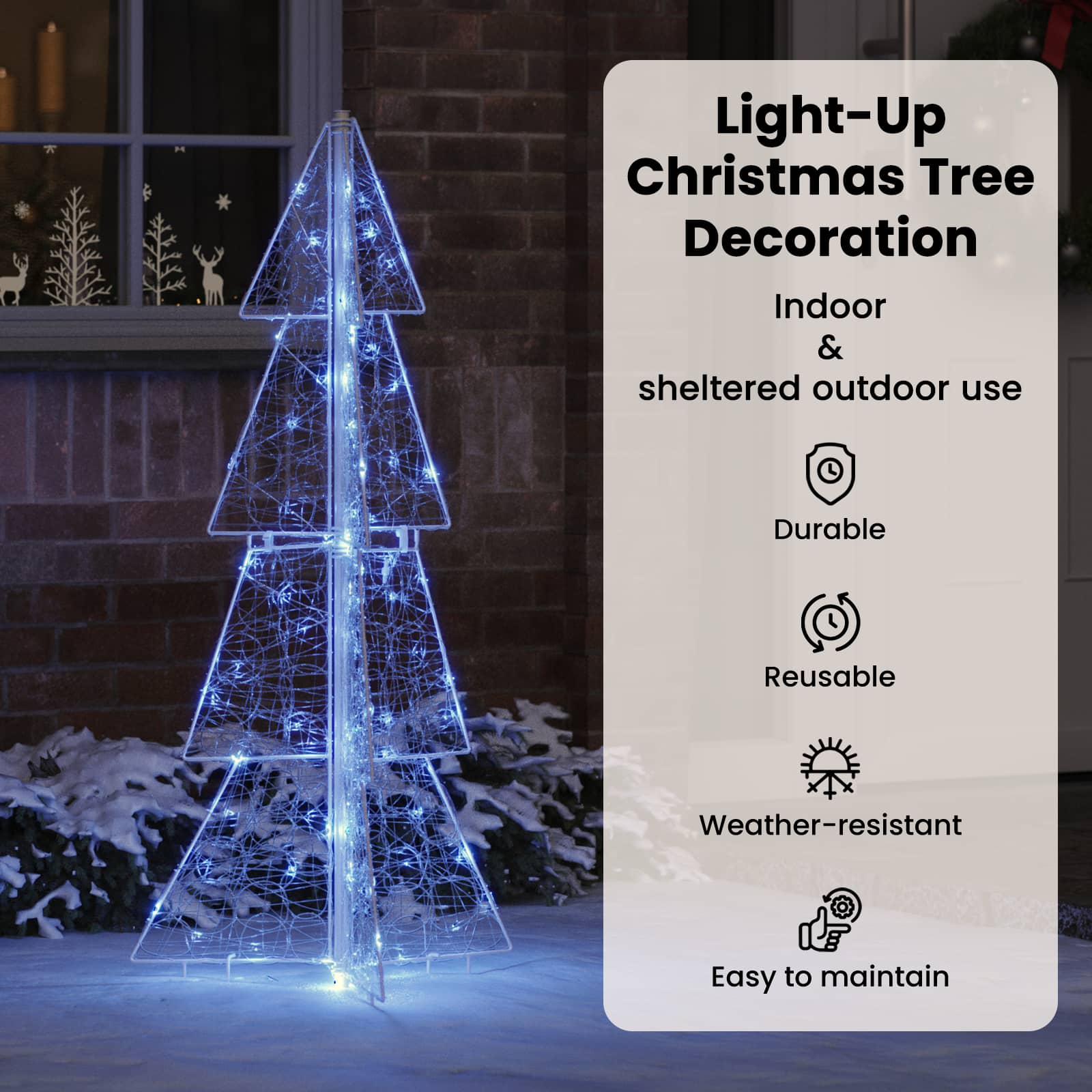 Christmas Tree with 100 LED Blue 120 cm Acrylic