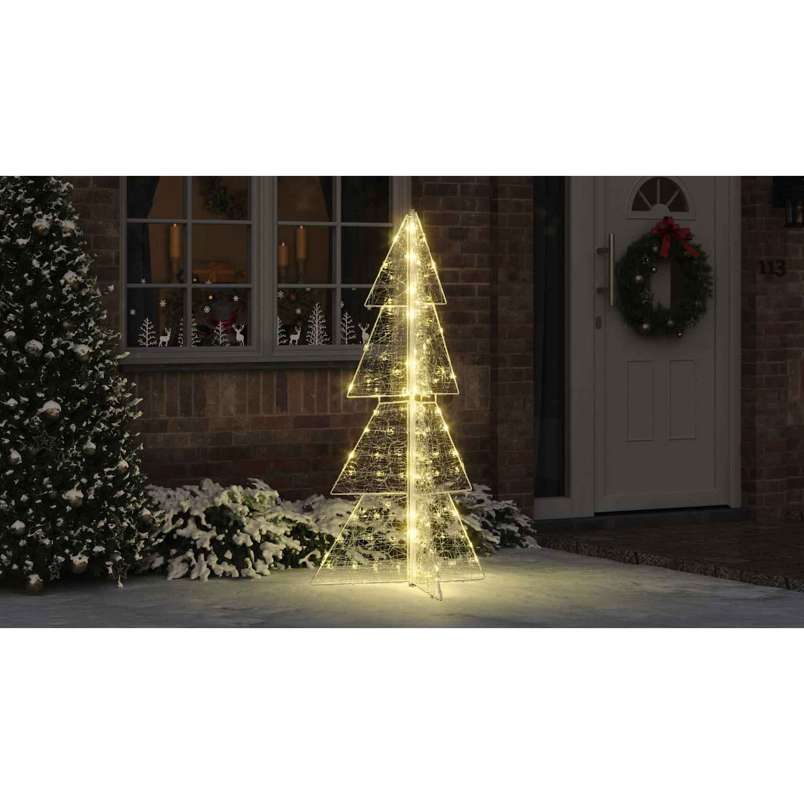 Kalėdų eglutė su 160 LED Šilta balta 150 cm Akrilas