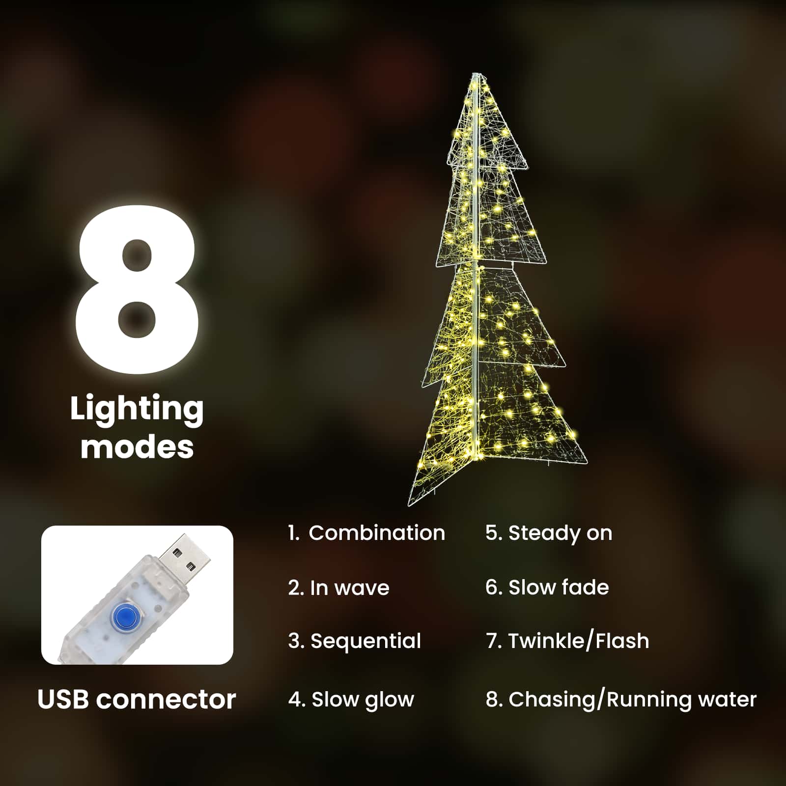 Kalėdų eglutė su 160 LED Šilta balta 150 cm Akrilas