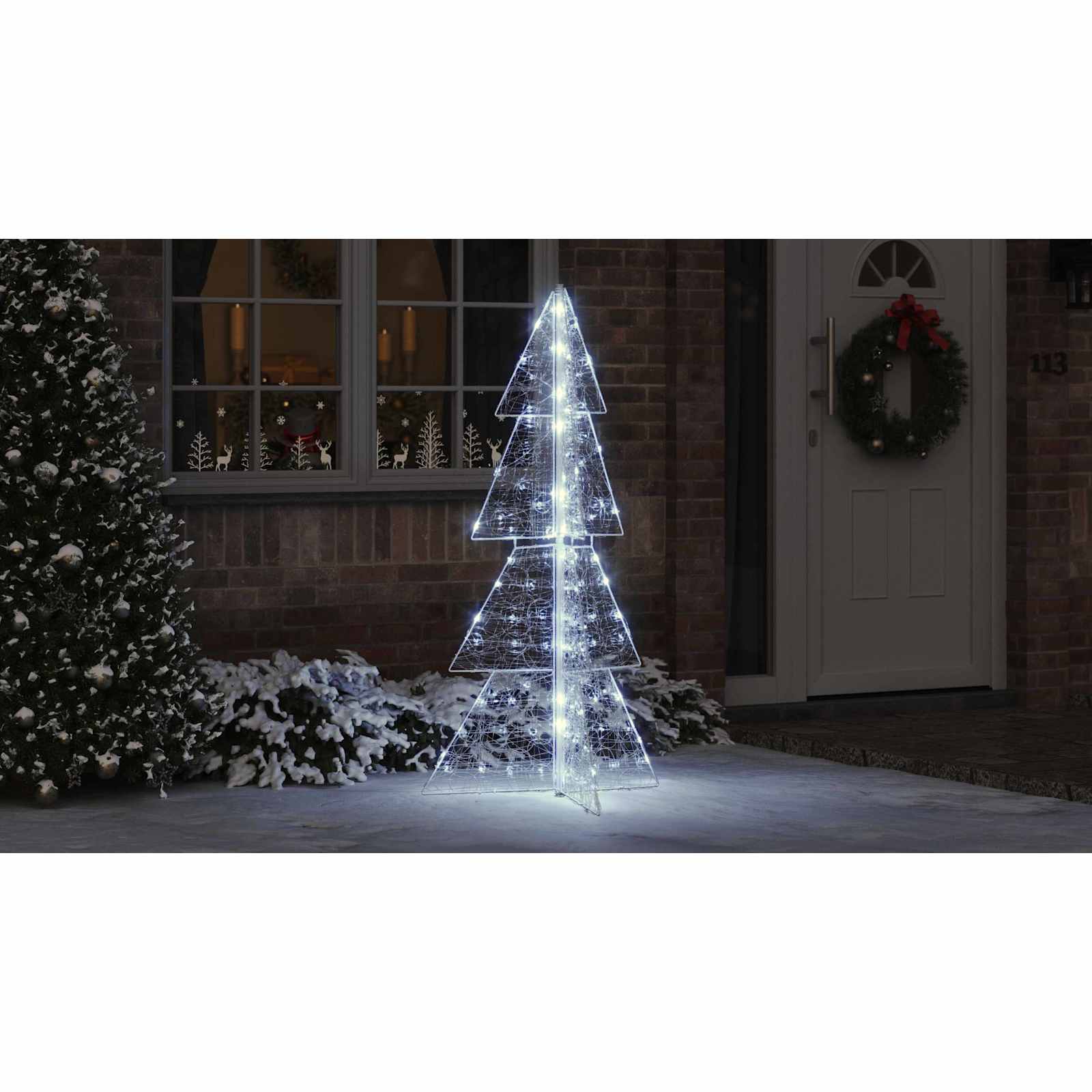 Christmas Tree with 160 LED Cold White 150 cm Acrylic