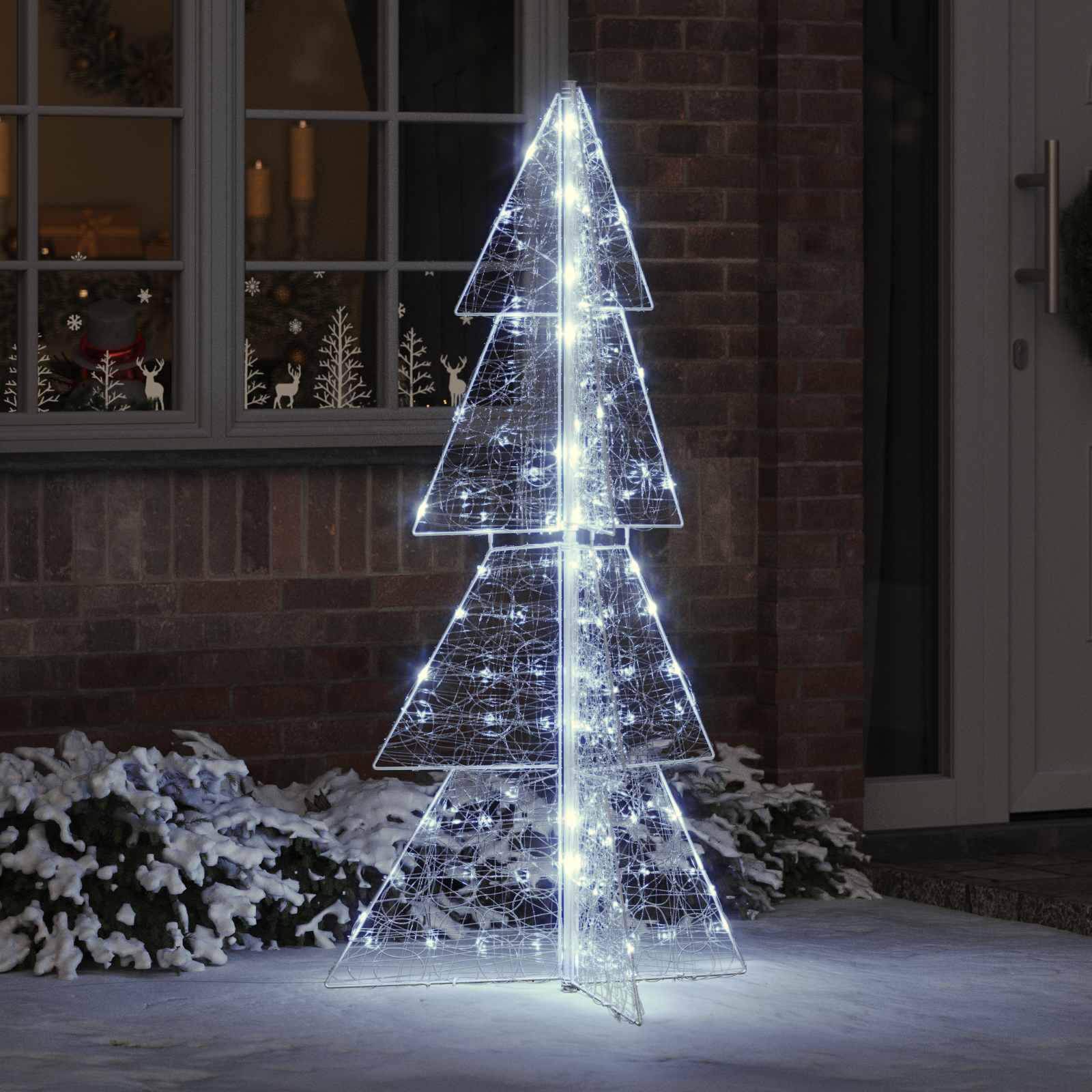 Christmas Tree with 160 LED Cold White 150 cm Acrylic