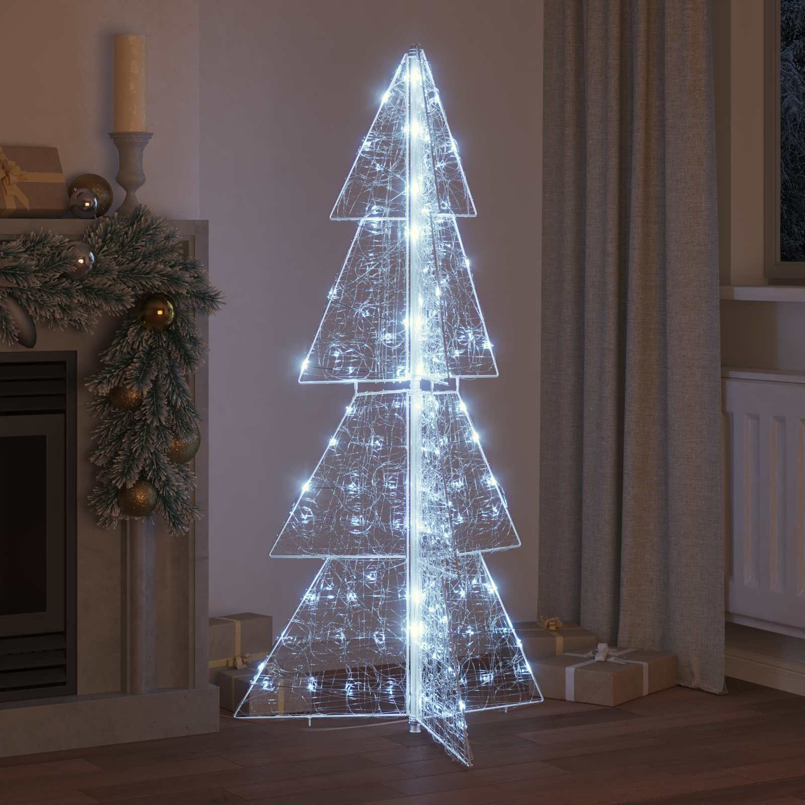 Christmas Tree with 160 LED Cold White 150 cm Acrylic