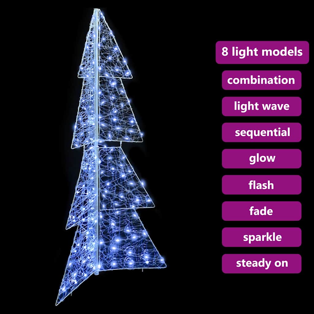 Christmas Tree with 160 LED Cold White 150 cm Acrylic