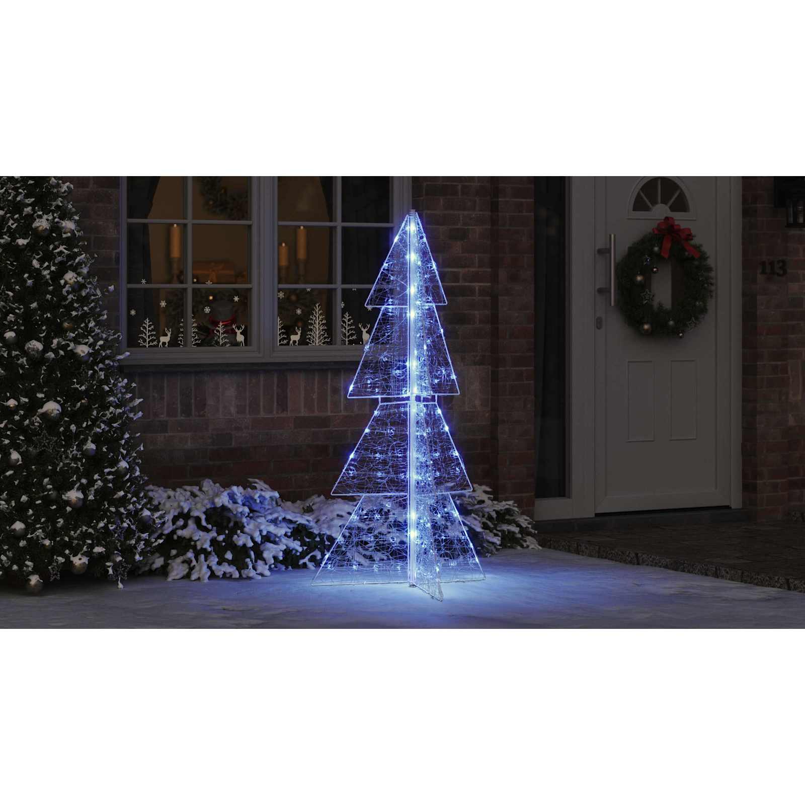 Kalėdų eglutė su 160 LED Mėlyna 150 cm Akrilas