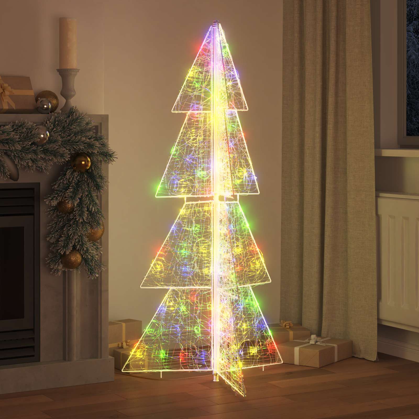 Christmas tree with 160 LED Multicolor 150 cm Acrylic