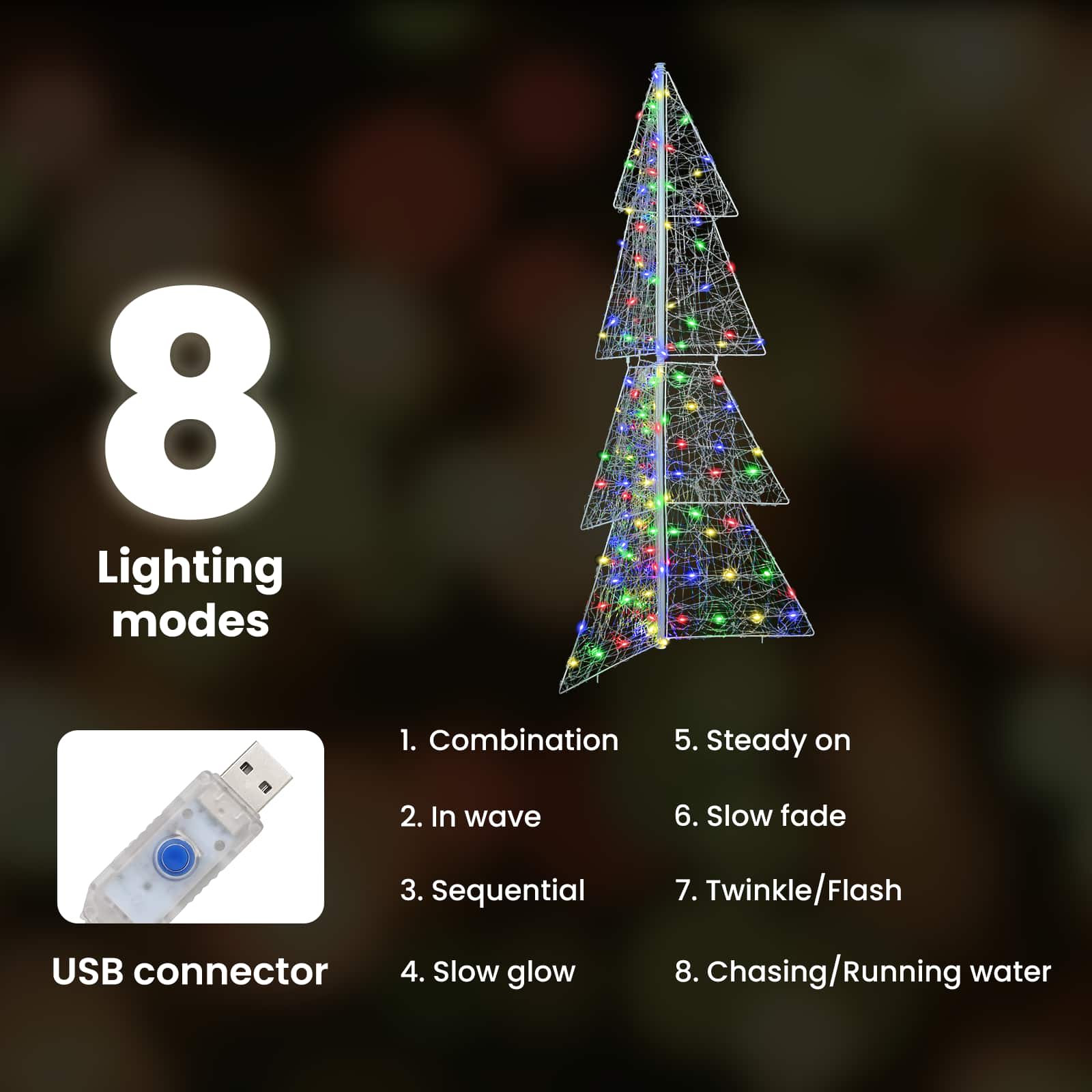 Kalėdų eglutė su 160 LED Įvairiaspalvis 150 cm Akrilas