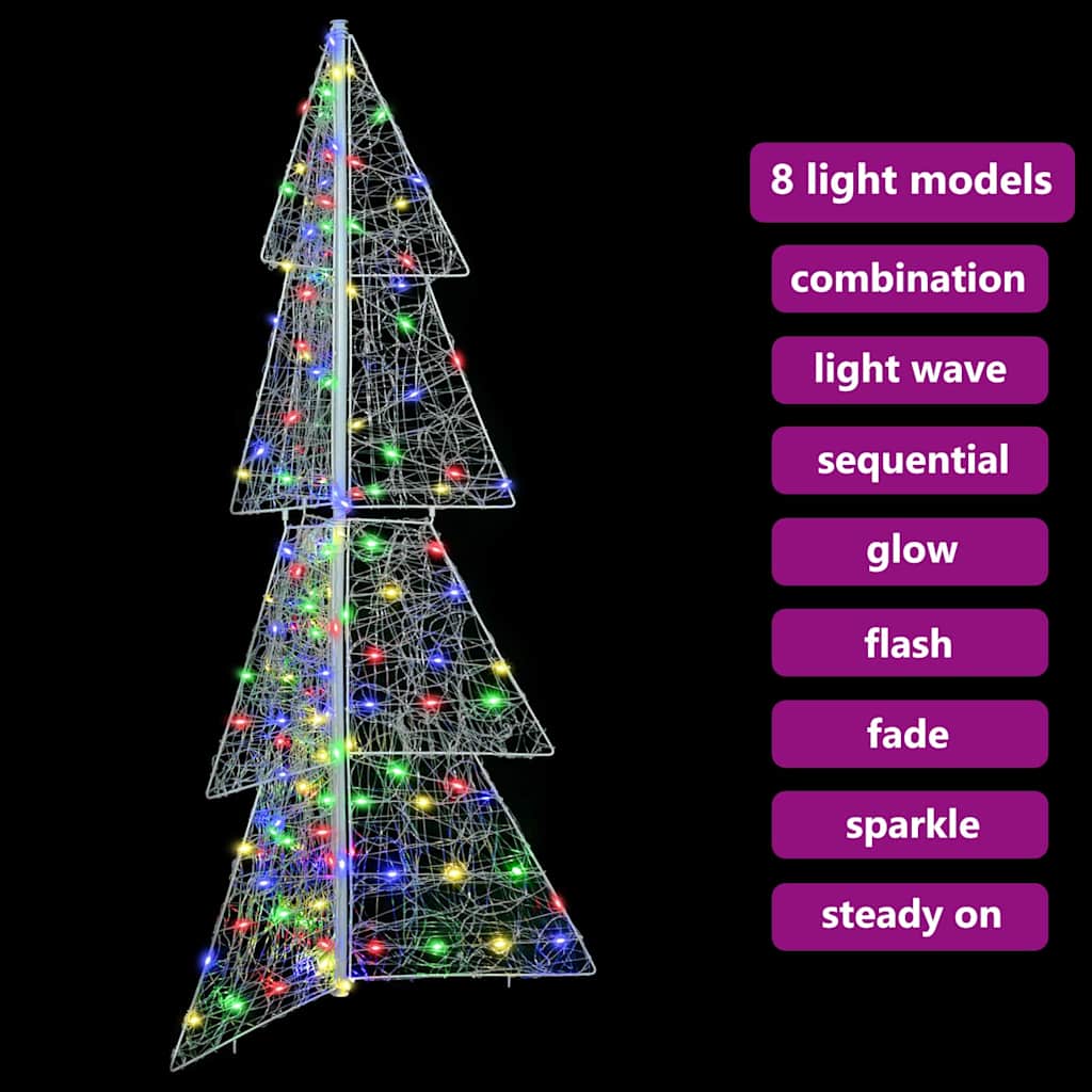 Christmas tree with 160 LED Multicolor 150 cm Acrylic