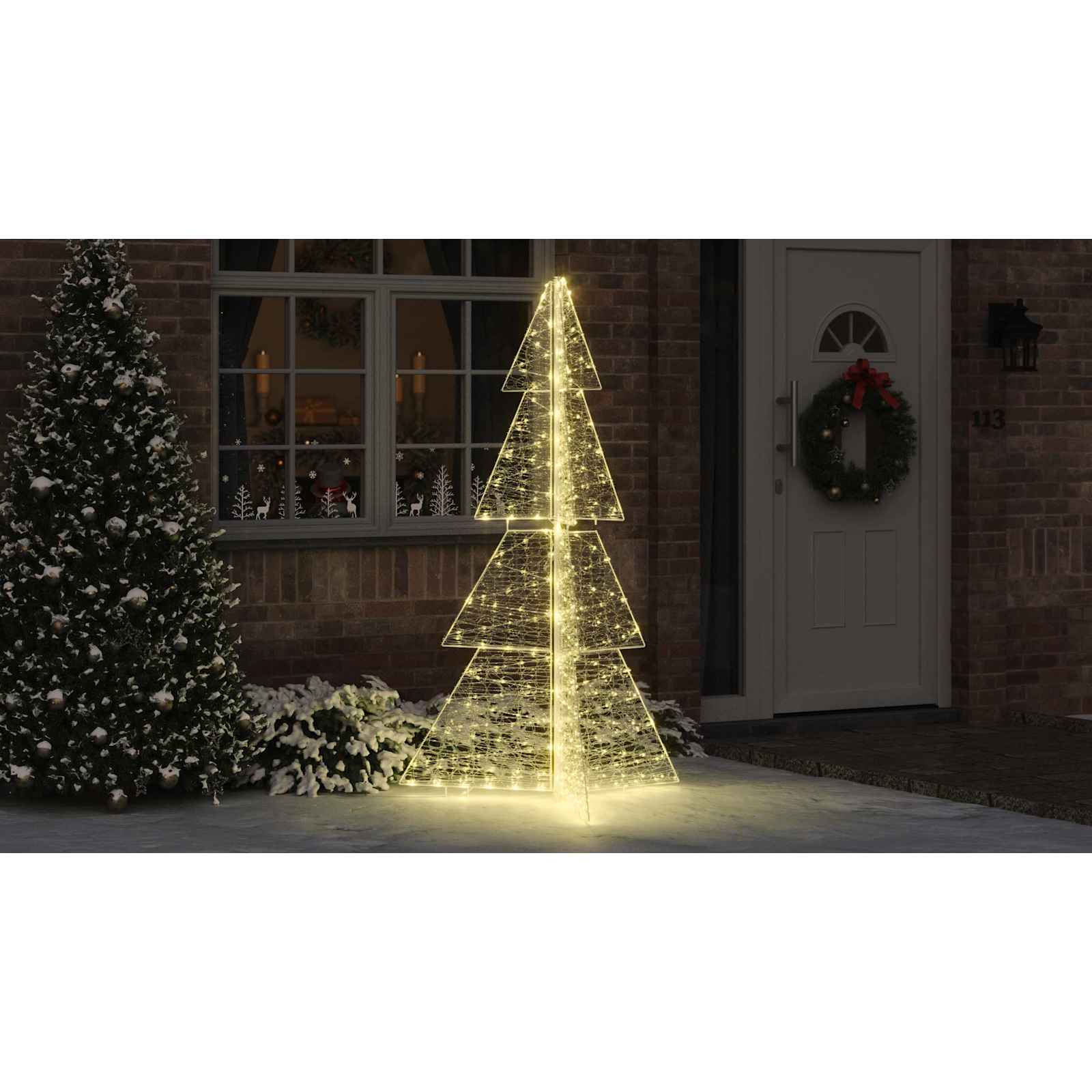 Kalėdų eglutė su 240 LED Šilta balta 180 cm Akrilas