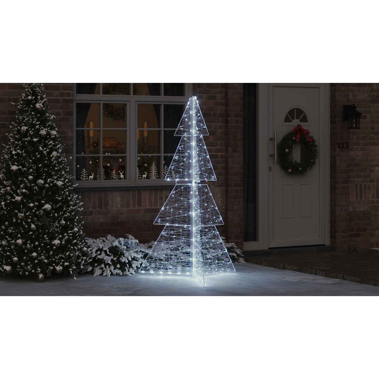 Christmas tree with 240 LED Cold white 180 cm Acrylic