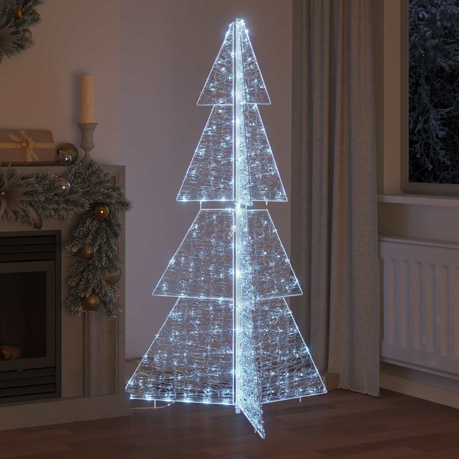Christmas tree with 240 LED Cold white 180 cm Acrylic