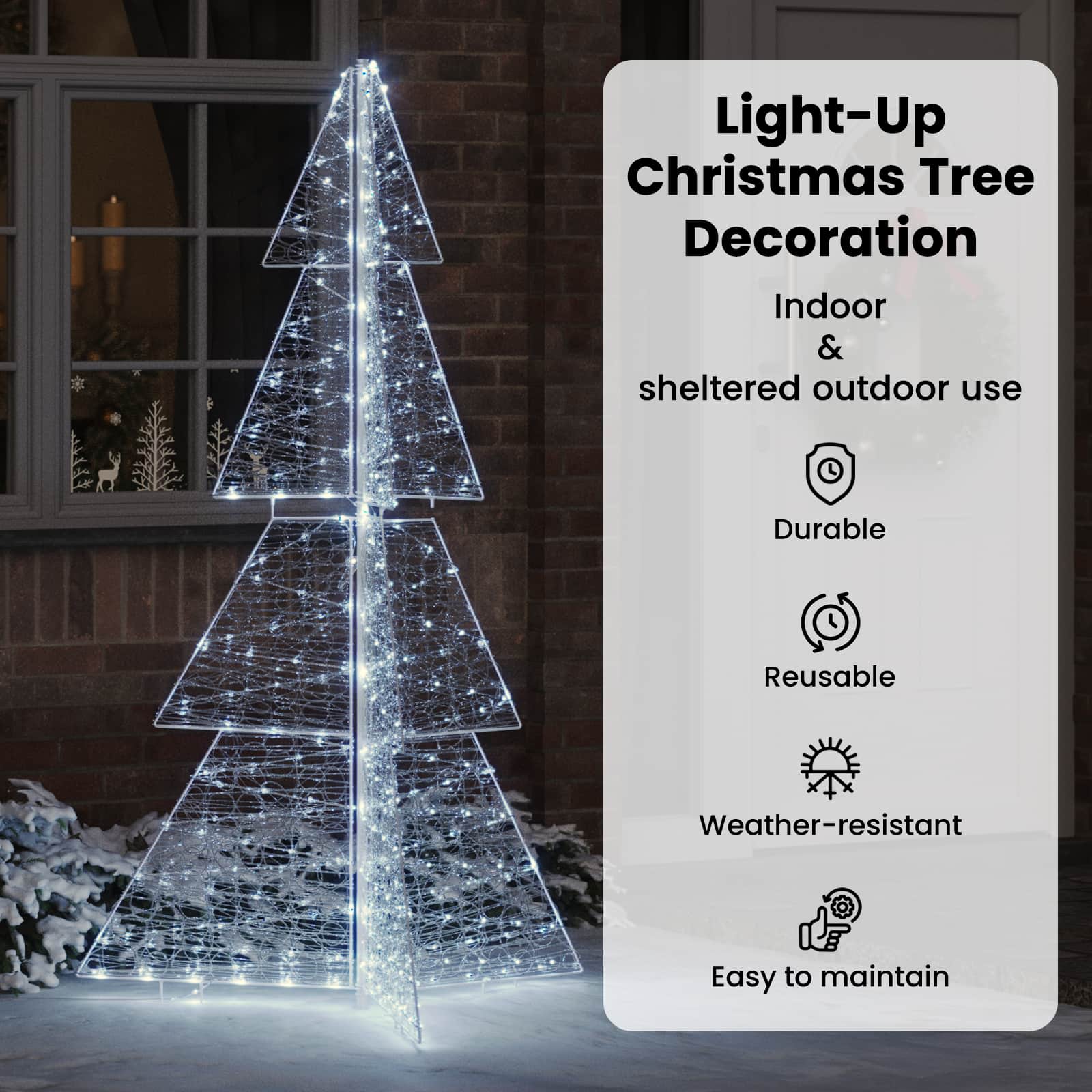 Christmas tree with 240 LED Cold white 180 cm Acrylic