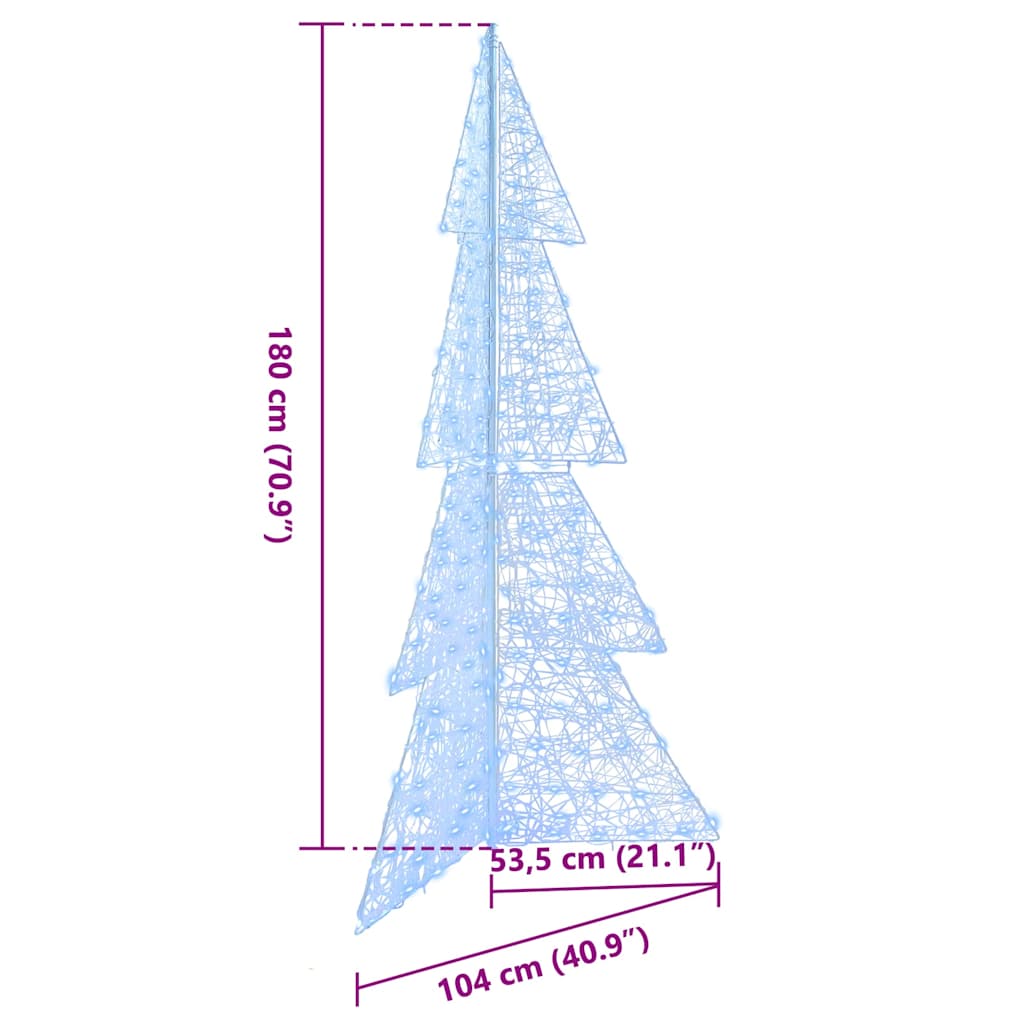 Christmas tree with 240 LED Cold white 180 cm Acrylic