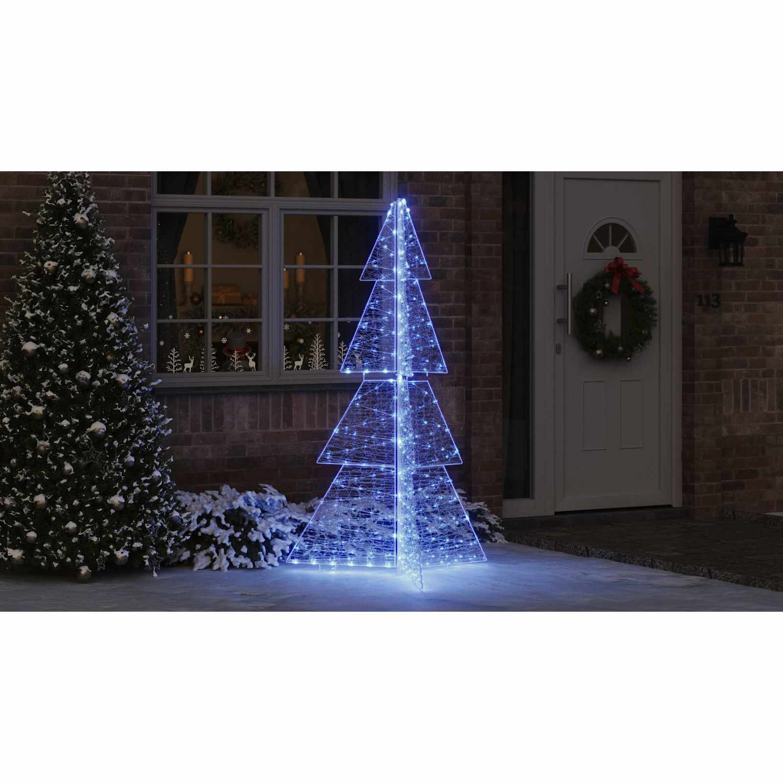 Kalėdų eglutė su 240 LED Mėlyna 180 cm Akrilas