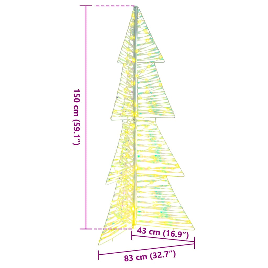 Ziemassvētku egle ar 160 LED silti balta 150 cm PET