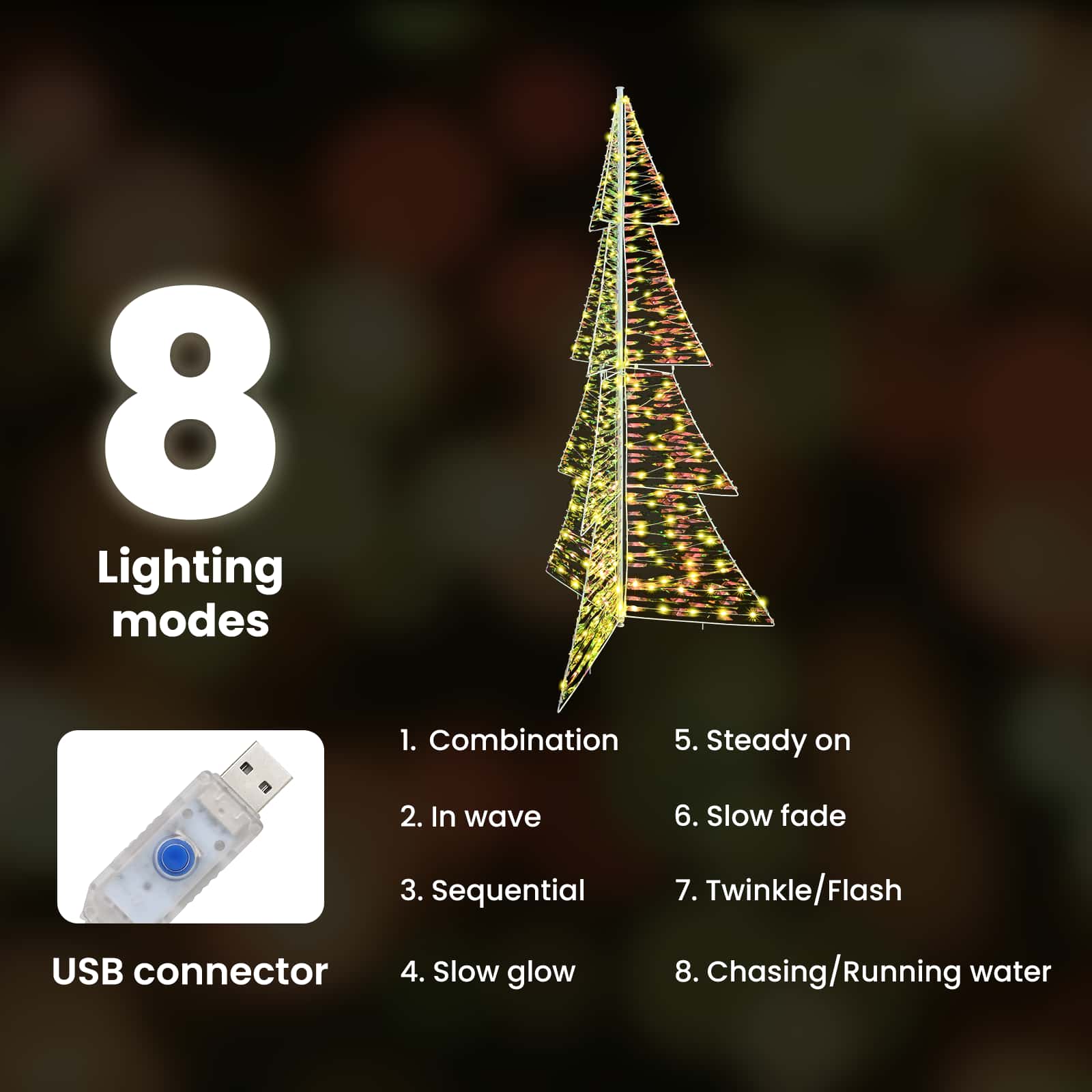 Kalėdų eglutė su 240 LED Šilta balta 180 cm PET