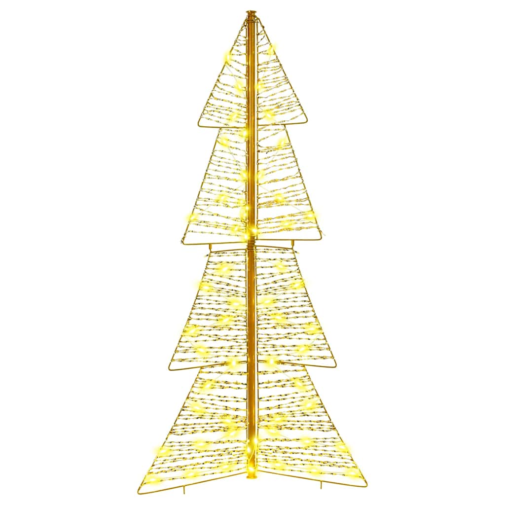 Ziemassvētku eglīte ar 100 LED silti baltām 120 cm PET