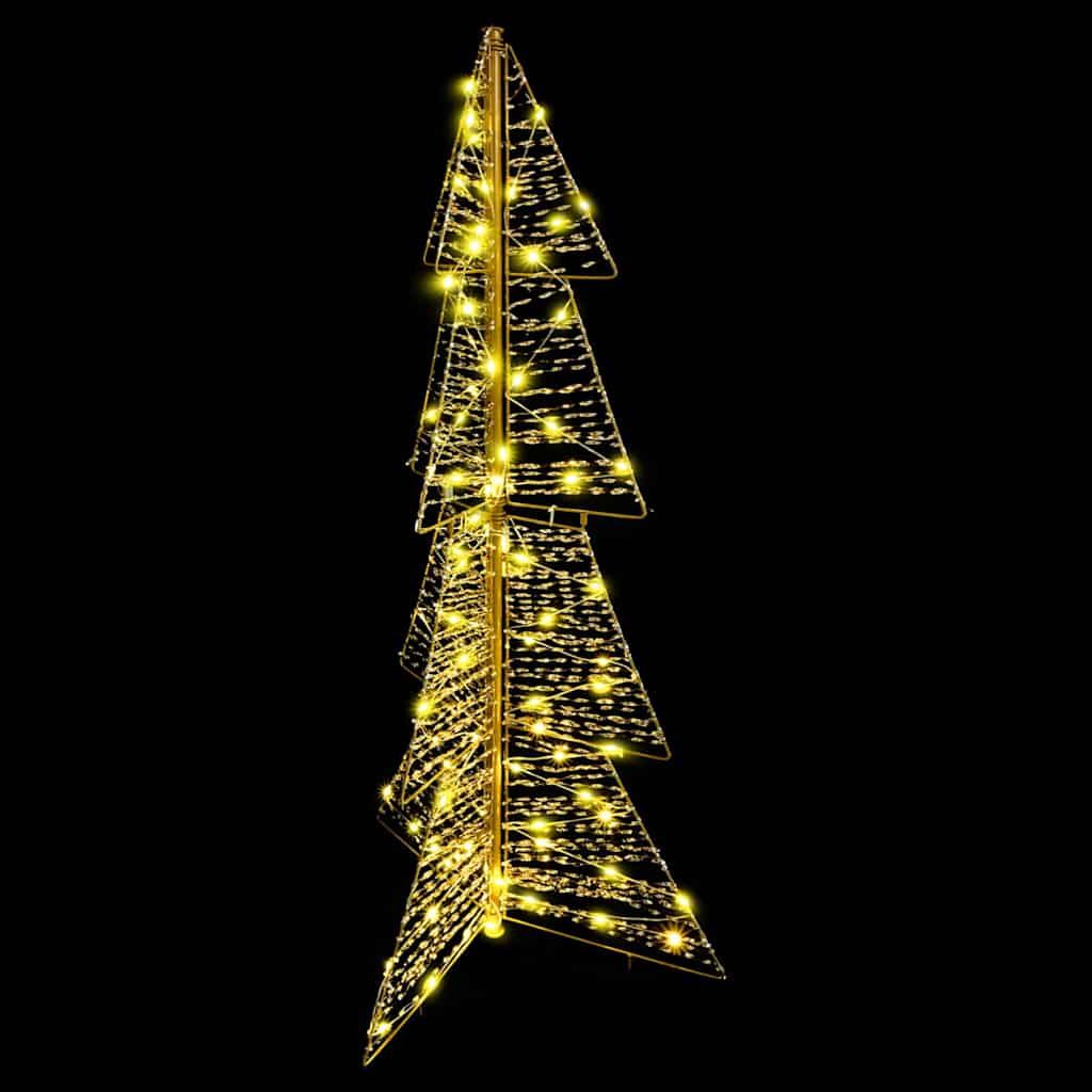 Ziemassvētku eglīte ar 100 LED silti baltām 120 cm PET