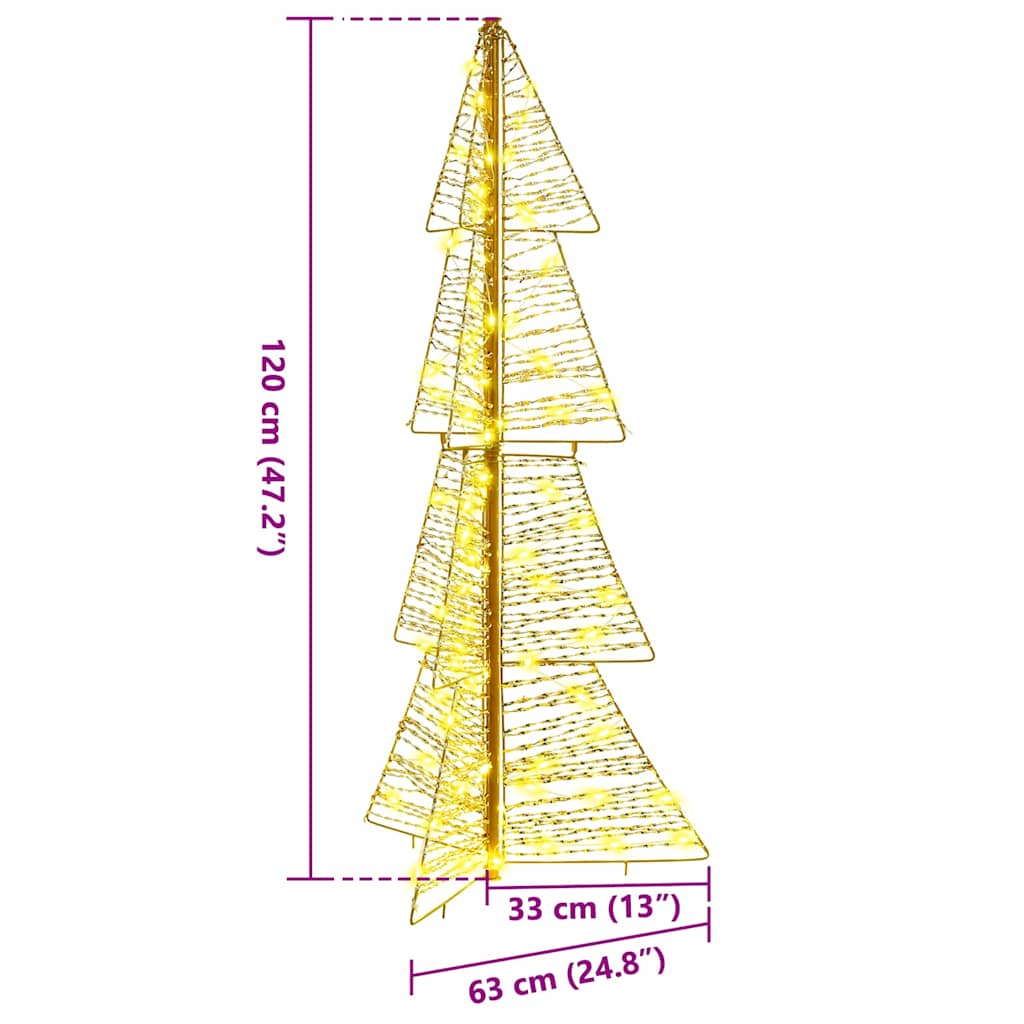 Ziemassvētku eglīte ar 100 LED silti baltām 120 cm PET
