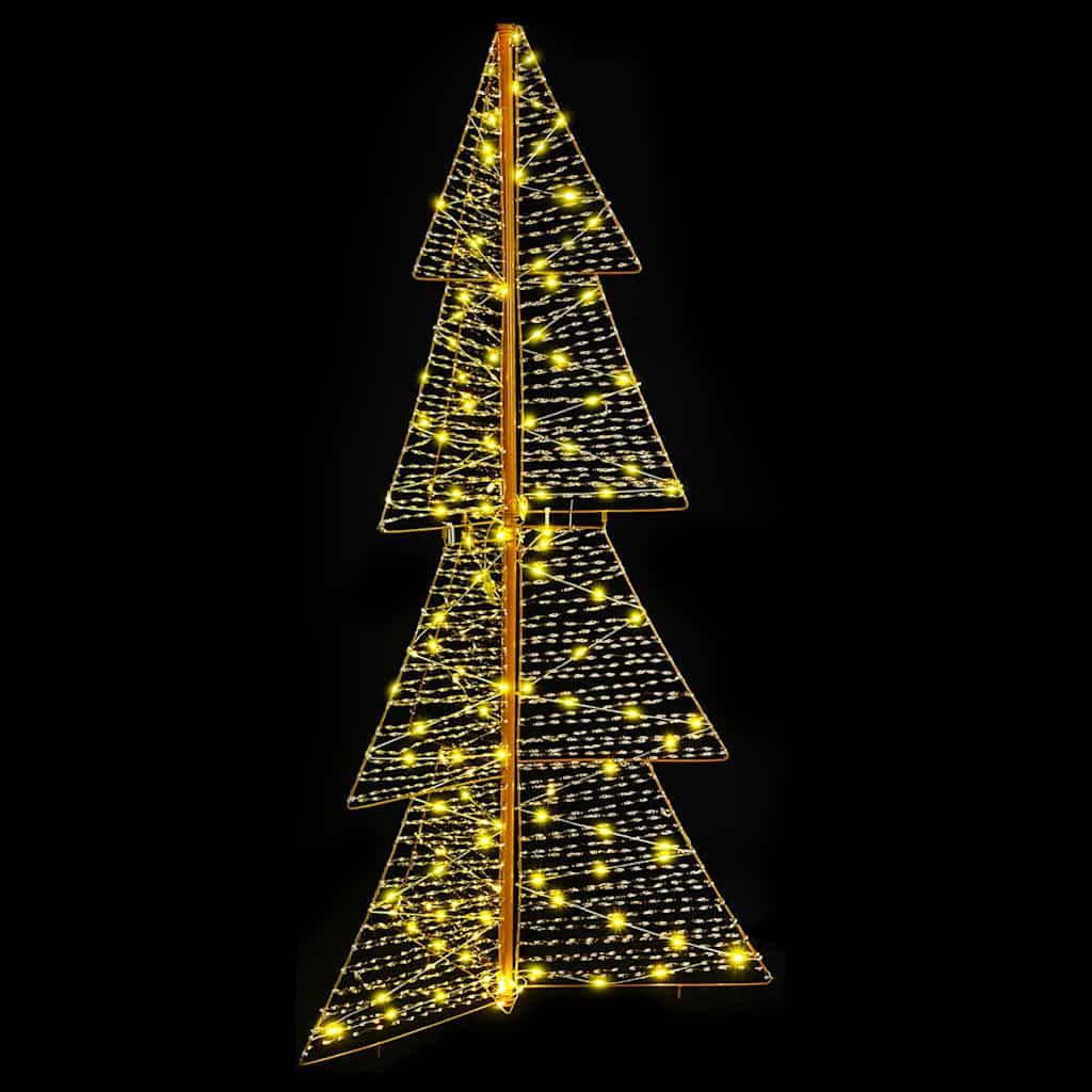 Ziemassvētku egle ar 160 LED silti balta 150 cm PET
