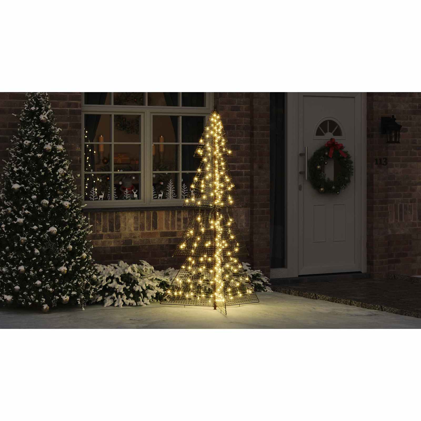 Kalėdų eglutė su 240 LED Šilta balta 180 cm PET