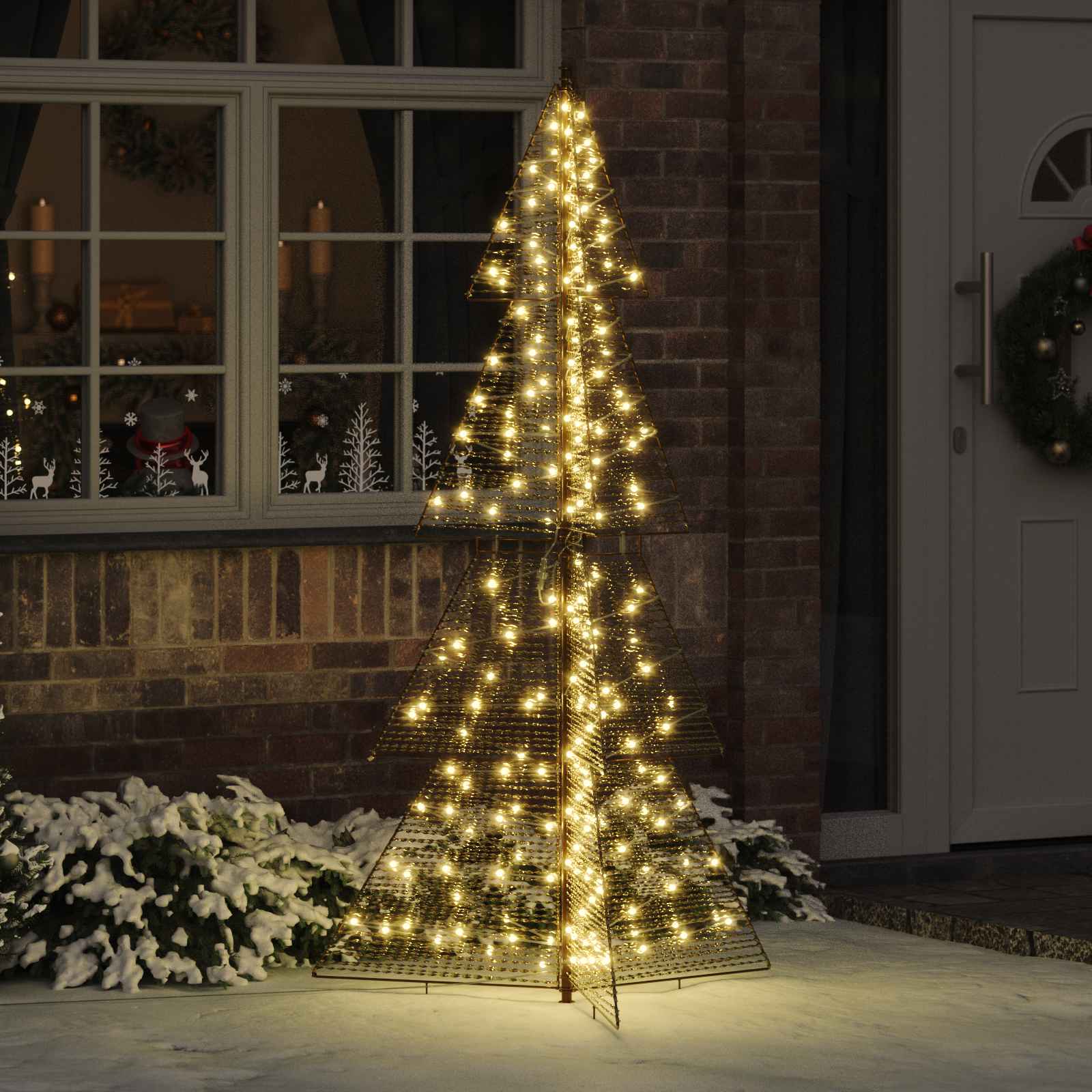 Kalėdų eglutė su 240 LED Šilta balta 180 cm PET