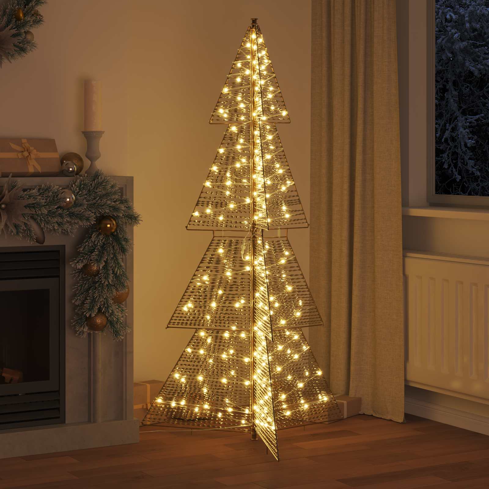 Kalėdų eglutė su 240 LED Šilta balta 180 cm PET