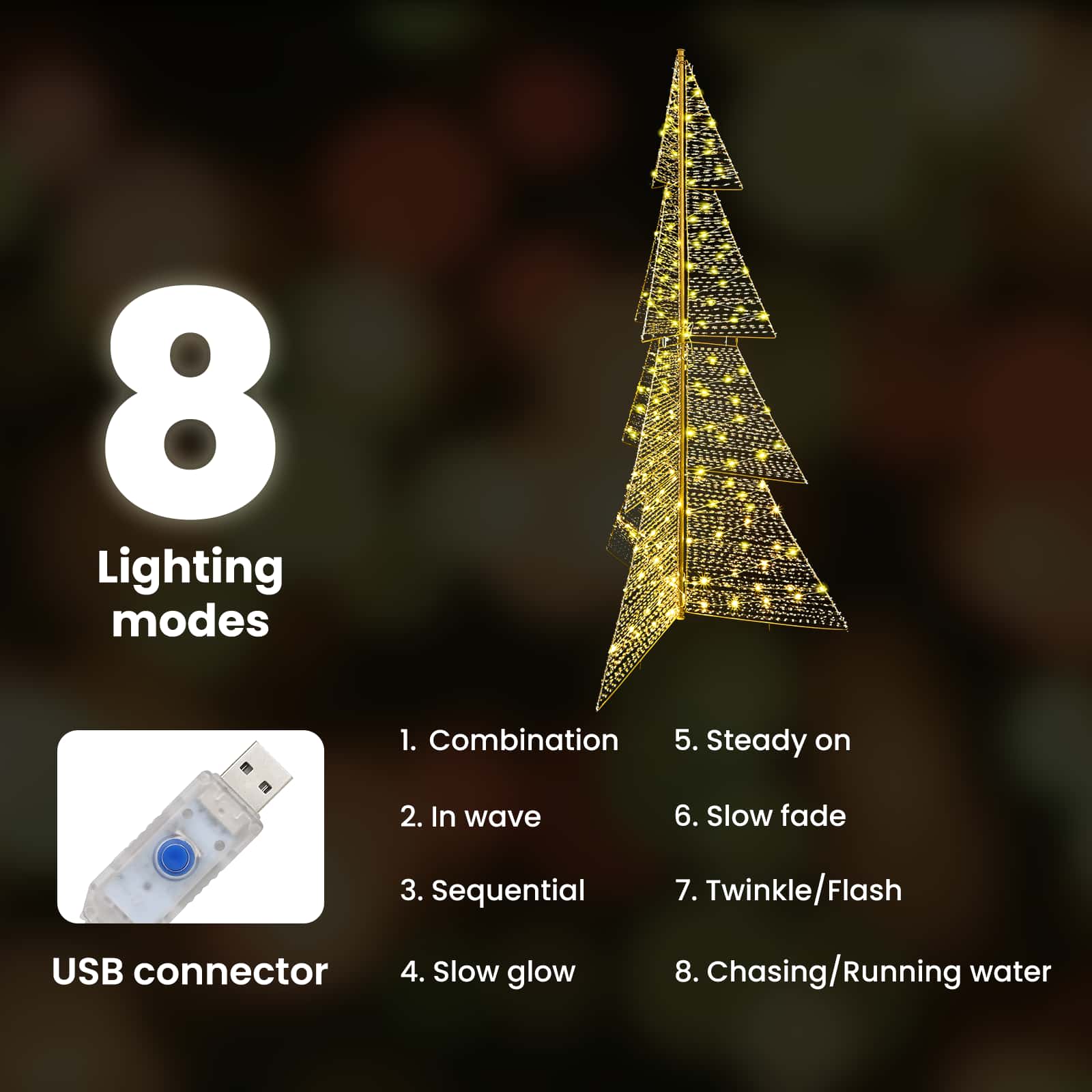 Kalėdų eglutė su 240 LED Šilta balta 180 cm PET