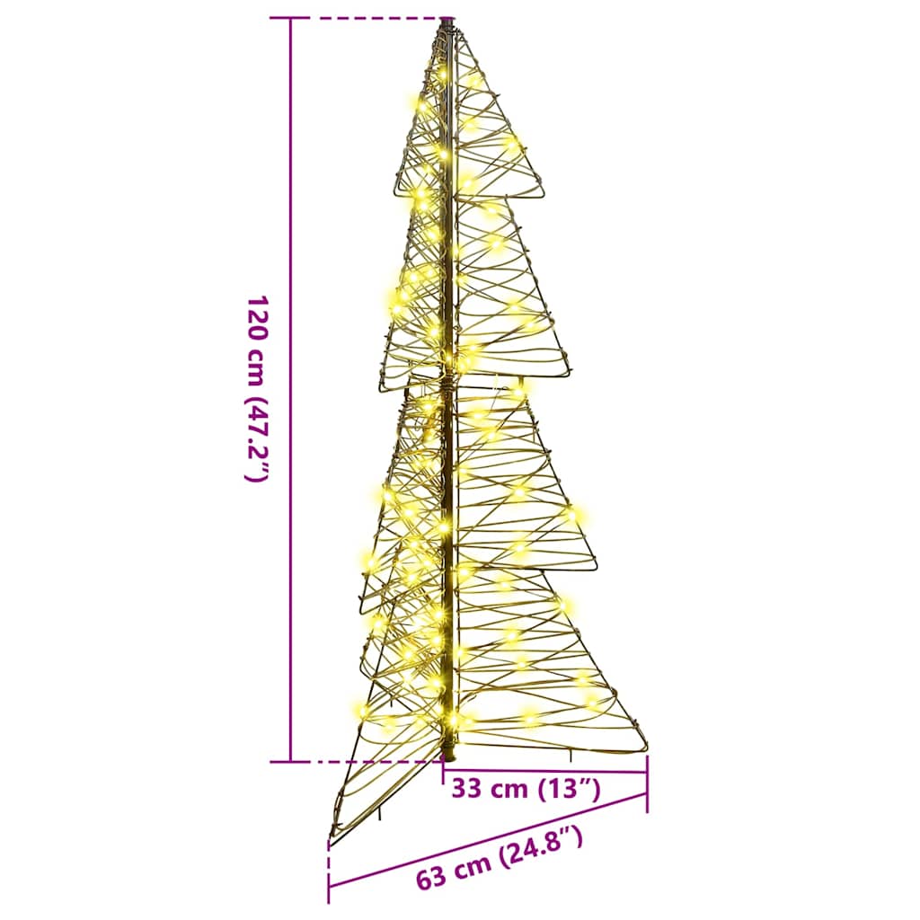 Kalėdų eglutė su 100 LED Šilta balta 120 cm Ratanas