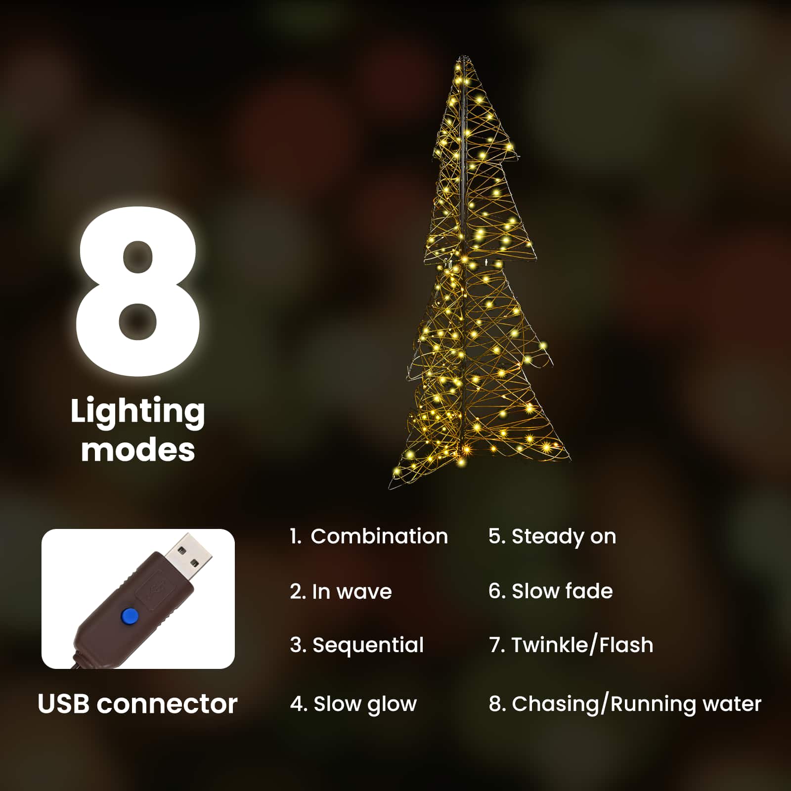 Ziemassvētku egle ar 160 LED silti balta 150 cm rotangs