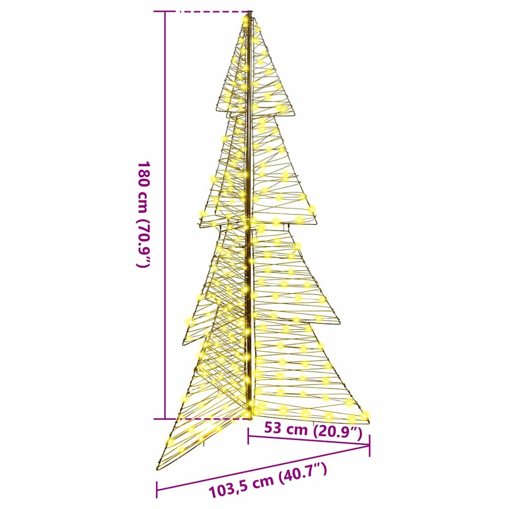 Ziemassvētku eglīte ar 240 LED silti baltām 180 cm rotangpalma